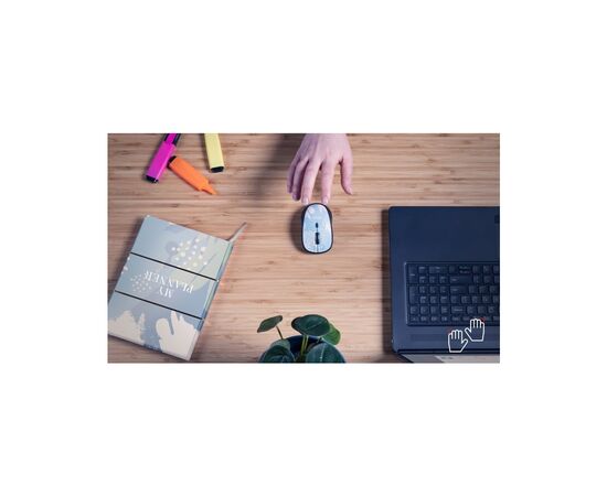 Мышка Trust YVI Wireless Blue Brush (24442), изображение 4 Мышка Trust YVI Wireless Blue Brush (24442), изображение 4