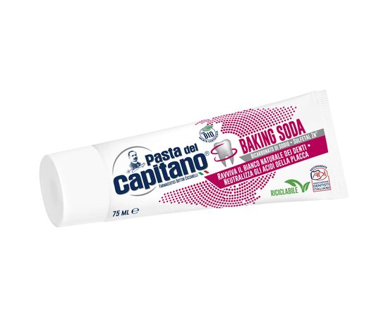 Зубная паста Pasta del Capitano Baking Soda Отбеливающая 75 мл (8002140039713), изображение 2 Зубная паста Pasta del Capitano Baking Soda Отбеливающая 75 мл (8002140039713), изображение 2