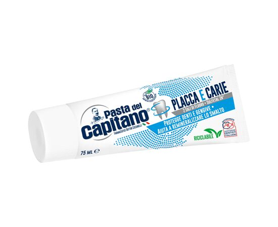 Зубная паста Pasta del Capitano Placca e Carie Против кариеса и зубного налета 75 мл (8002140039010), изображение 2 Зубная паста Pasta del Capitano Placca e Carie Против кариеса и зубного налета 75 мл (8002140039010), изображение 2