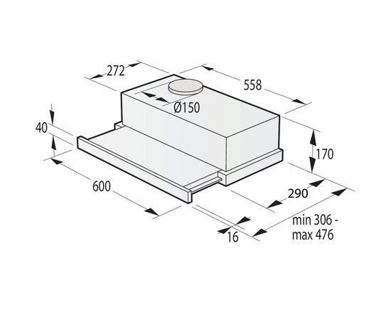 Витяжка кухонна Gorenje TH64E4BG, зображення 7 Витяжка кухонна Gorenje TH64E4BG, зображення 7