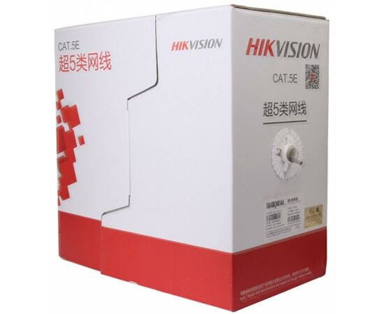 Кабель мережевий Hikvision UTP 305м cat.5e, CU, 4*2*0,5мм (DS-1LN5E-S), зображення 2 Кабель мережевий Hikvision UTP 305м cat.5e, CU, 4*2*0,5мм (DS-1LN5E-S), зображення 2