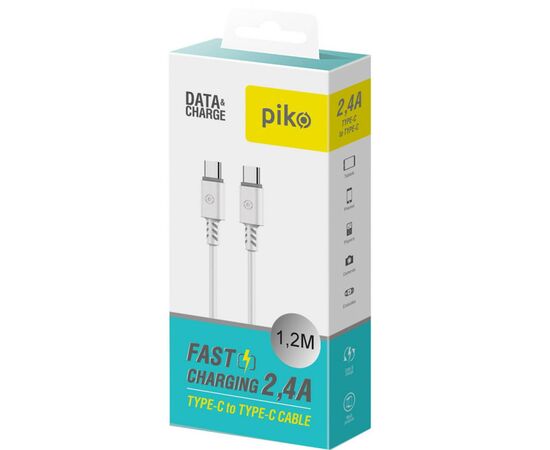 Дата кабель USB Type-C to Type-C 1.2m CB-TT11 white Piko (1283126504020), изображение 2 Дата кабель USB Type-C to Type-C 1.2m CB-TT11 white Piko (1283126504020), изображение 2