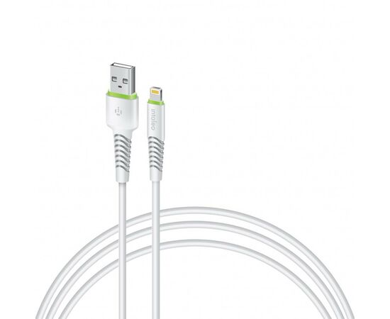 Дата кабель USB 2.0 AM to Lightning 0.2m CBFLEXL0 white Intaleo (1283126487439)