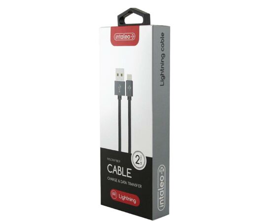 Дата кабель USB 2.0 AM to Lightning 2.0m CBGNYL2 grey Intaleo (1283126477669), зображення 2 Дата кабель USB 2.0 AM to Lightning 2.0m CBGNYL2 grey Intaleo (1283126477669), зображення 2