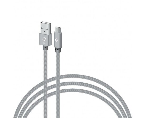 Дата кабель USB 2.0 AM to Micro 5P 2.0m CBGNYM2 grey Intaleo (1283126477683)