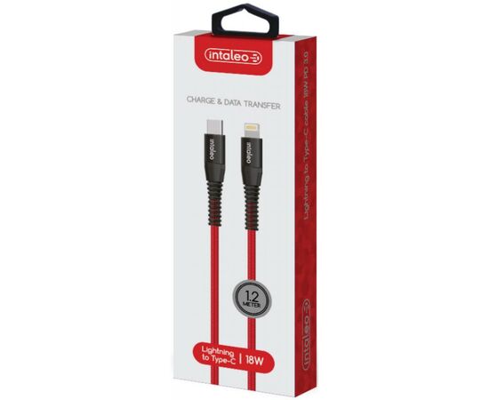 Дата кабель USB Type-C to Lightning 18W 1,2m CBRNYTL1 red Intaleo (1283126504129), изображение 2 Дата кабель USB Type-C to Lightning 18W 1,2m CBRNYTL1 red Intaleo (1283126504129), изображение 2