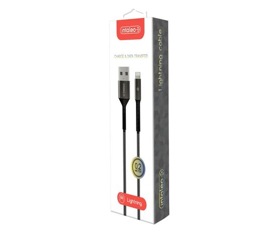 Дата кабель USB 2.0 AM to Lightning 0.2m Intaleo (1283126495618), изображение 2 Дата кабель USB 2.0 AM to Lightning 0.2m Intaleo (1283126495618), изображение 2