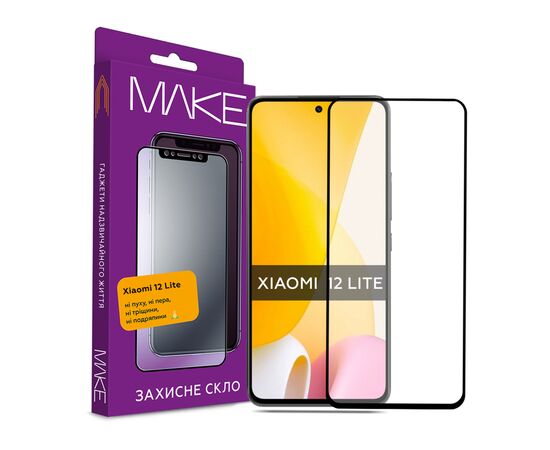 Стекло защитное MAKE Xiaomi 12 Lite (MGF-X12L)