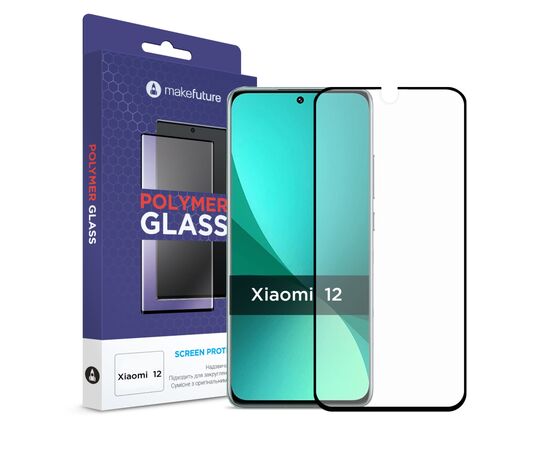 Стекло защитное MakeFuture Xiaomi 12 Pro Polymer Glass (MGP-X12P)