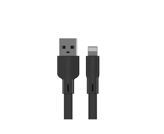 Дата кабель USB 2.0 AM to Lightning black Proda (PD-B18i-BK)