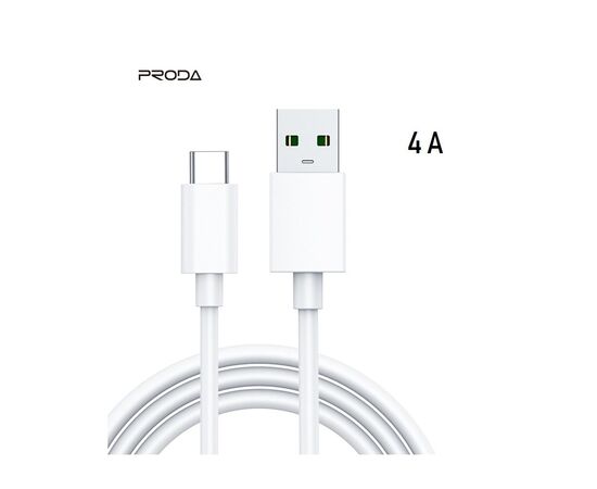 Дата кабель USB 2.0 AM to Type-C 4A white Proda (PD-B71a-WHT)