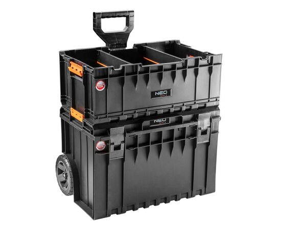 Ящик для инструментов Neo Tools модульная система, на колесах, 2 бокса+органайзер (84-278), изображение 2 Ящик для инструментов Neo Tools модульная система, на колесах, 2 бокса+органайзер (84-278), изображение 2
