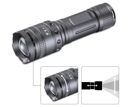 Фонарь Hama Ultra Pro LED Torch L1000 Black (00185801), изображение 2 Фонарь Hama Ultra Pro LED Torch L1000 Black (00185801), изображение 2