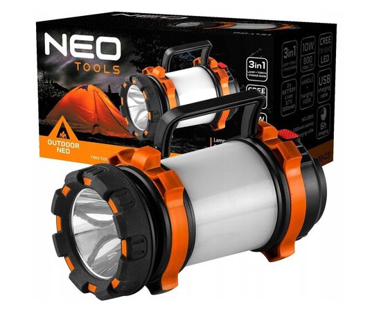 Ліхтар Neo Tools 800 люмен 3в1, power bank, лампа, 10Вт, 1200 мАг (99-031), зображення 5 Ліхтар Neo Tools 800 люмен 3в1, power bank, лампа, 10Вт, 1200 мАг (99-031), зображення 5