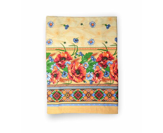 Скатерть Home Line рогожка Маки и ромашки, 150х180 см (129267)