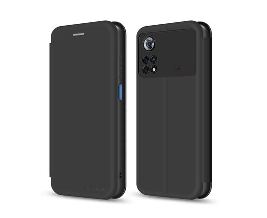Чехол для моб. телефона MAKE Xiaomi Poco M4 Pro 4G Flip (Soft-Touch PU) Black (MCP-XPM4P4GBK)