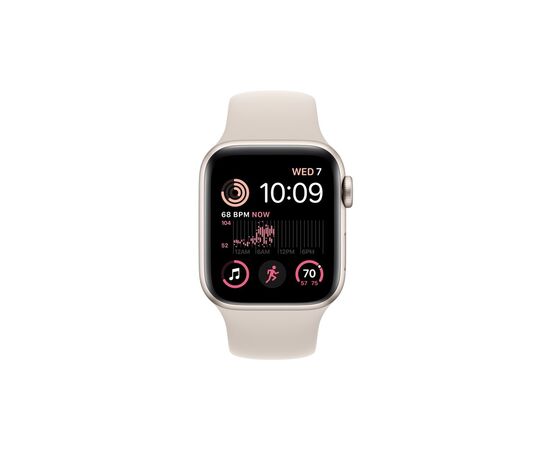 Смарт-часы Apple Watch SE 2022 GPS 44mm Starlight Aluminium Case with Starlight Sport Band - Regular (MNJX3UL/A), изображение 4