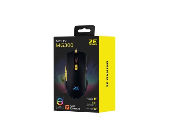 Мышка 2E Gaming MG300 RGB USB Black (2E-MG300UB), изображение 2 Мышка 2E Gaming MG300 RGB USB Black (2E-MG300UB), изображение 2