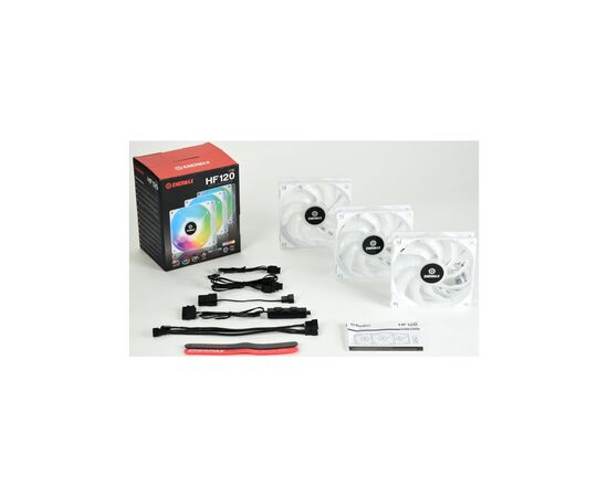 Кулер для корпуса Enermax HF120 ARGB White 3x 120 mm (3 PACK) (UCHF12PARGB-W-BP3), изображение 7 Кулер для корпуса Enermax HF120 ARGB White 3x 120 mm (3 PACK) (UCHF12PARGB-W-BP3), изображение 7
