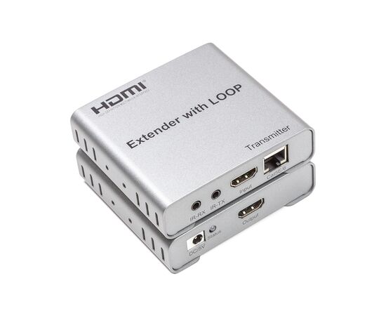 Адаптер HDMI 4K/30hz, up to 100m via CAT5E/6, loop-out (HDES12-LOOP) PowerPlant (CA912964), изображение 4 Адаптер HDMI 4K/30hz, up to 100m via CAT5E/6, loop-out (HDES12-LOOP) PowerPlant (CA912964), изображение 4