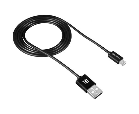 Дата кабель USB 2.0 AM to Lightning 1.0m Black Canyon (CNE-CFI1B)