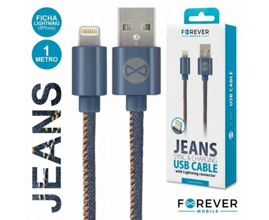 Дата кабель USB 2.0 AM to Lightning jeans Forever (T_01628), изображение 3 Дата кабель USB 2.0 AM to Lightning jeans Forever (T_01628), изображение 3