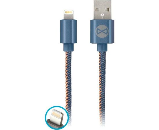 Дата кабель USB 2.0 AM to Lightning jeans Forever (T_01628)