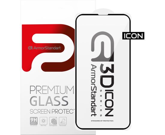 Стекло защитное Armorstandart Icon 3D Apple iPhone 14 Black (ARM61971)