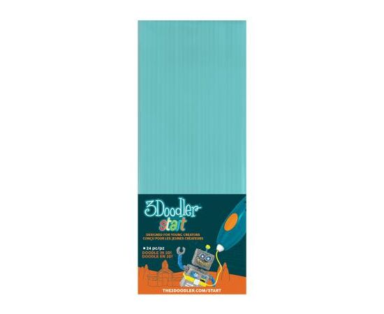 Стержень для 3D-ручки 3Doodler Start Голубые 24 шт (3DS-ECO05-BLUE-24), изображение 2 Стержень для 3D-ручки 3Doodler Start Голубые 24 шт (3DS-ECO05-BLUE-24), изображение 2