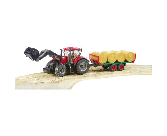 Спецтехника Bruder Case IH Optum 300CVX с прицепом для тюков (03198), изображение 2 Спецтехника Bruder Case IH Optum 300CVX с прицепом для тюков (03198), изображение 2