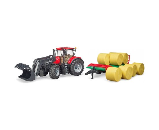 Спецтехніка Bruder Case IH Optum 300CVX з причепом для тюків (03198)