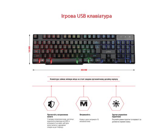 Комплект Piko GX200 USB Black (1283126489808), изображение 2 Комплект Piko GX200 USB Black (1283126489808), изображение 2