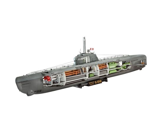 Сборная модель Revell Подлодка Type XXI с интерьером, уровень 4, 1:72 (RVL-05078), изображение 2 Сборная модель Revell Подлодка Type XXI с интерьером, уровень 4, 1:72 (RVL-05078), изображение 2