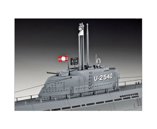 Сборная модель Revell Подлодка Type XXI с интерьером, уровень 4, 1:72 (RVL-05078), изображение 3 Сборная модель Revell Подлодка Type XXI с интерьером, уровень 4, 1:72 (RVL-05078), изображение 3