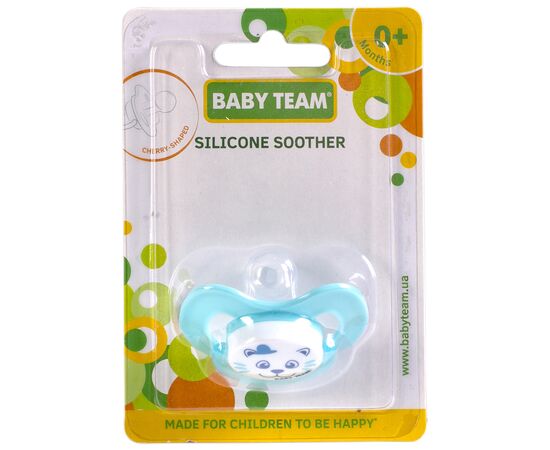 Пустышка Baby Team силиконовая,классическая, 0+ мес (3007_голубой), изображение 3 Пустышка Baby Team силиконовая,классическая, 0+ мес (3007_голубой), изображение 3