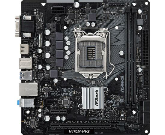 Материнская плата ASRock H470M-HVS, изображение 2 Материнская плата ASRock H470M-HVS, изображение 2