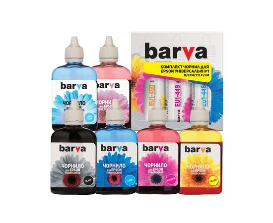 Чернила Barva Epson universal 1 6х90 г BK/C/M/Y/LC/LM (EU1-090-2MP) Чернила Barva Epson universal 1 6х90 г BK/C/M/Y/LC/LM (EU1-090-2MP)