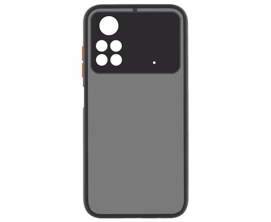 Чехол для моб. телефона MakeFuture Xiaomi Poco M4 Pro 4G Frame (Matte PC+TPU) Black (MCMF-XPM4P4GBK)