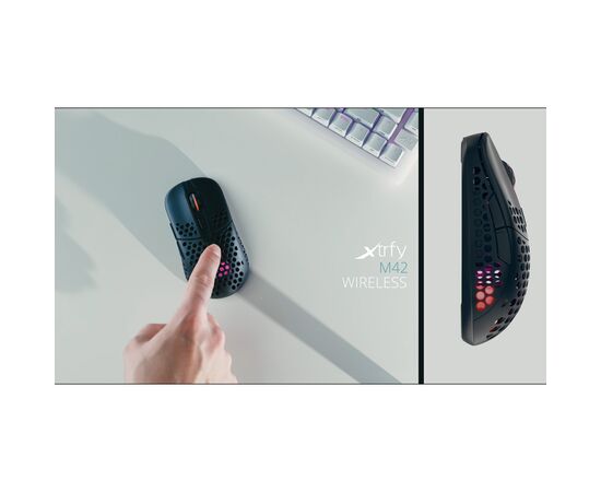 Мышка Xtrfy M42 RGB Wireless Black (M42W-RGB-BLACK), изображение 4