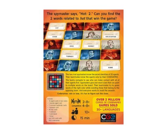 Настольная игра Czech Games Edition Codenames, английский (8594156310318), изображение 2 Настольная игра Czech Games Edition Codenames, английский (8594156310318), изображение 2
