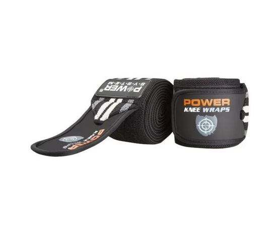 Бинт для спорту Power System Knee Wraps PS-3700 Grey/Black (PS-3700_Grey-Black)