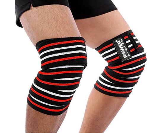 Бинт для спорта Power System Knee Wraps PS-3700 Red/Black (PS-3700_Red-Black), изображение 3 Бинт для спорта Power System Knee Wraps PS-3700 Red/Black (PS-3700_Red-Black), изображение 3