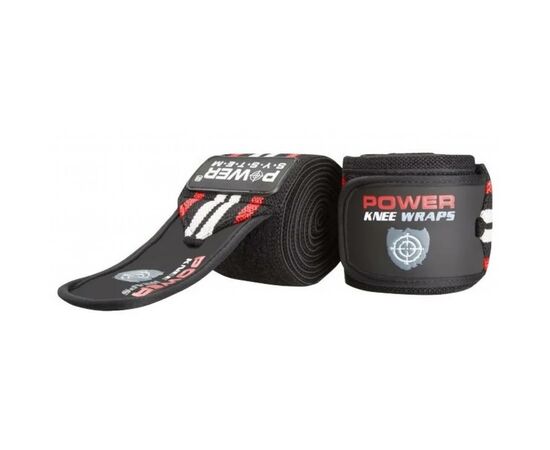 Бинт для спорта Power System Knee Wraps PS-3700 Red/Black (PS-3700_Red-Black)
