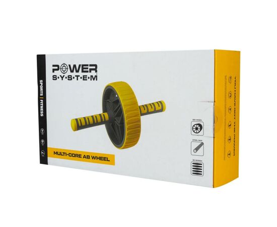 Ролик для пресса Power System PS-4034 Yellow-Grey (PS-4034_Yellow-Grey), изображение 4 Ролик для пресса Power System PS-4034 Yellow-Grey (PS-4034_Yellow-Grey), изображение 4