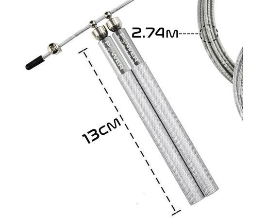 Скакалка Power System Rope PS-4064 Silver (PS_4064_Silver), изображение 3 Скакалка Power System Rope PS-4064 Silver (PS_4064_Silver), изображение 3