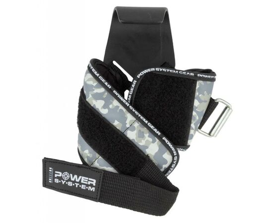 Крюки для тяги на запястья Power System Hooks Camo PS-3370 Black/Grey L (PS_3370_Black/Grey L), изображение 6 Крюки для тяги на запястья Power System Hooks Camo PS-3370 Black/Grey L (PS_3370_Black/Grey L), изображение 6