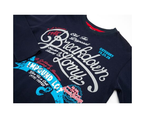 Кофта Breeze с надписями (7076-134B-blue), изображение 3 Кофта Breeze с надписями (7076-134B-blue), изображение 3