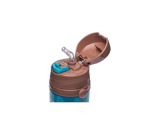 Поильник-непроливайка Stenson термос 350 мл Голубой с коричневым (MT-2087 blue/brown), изображение 2 Поильник-непроливайка Stenson термос 350 мл Голубой с коричневым (MT-2087 blue/brown), изображение 2