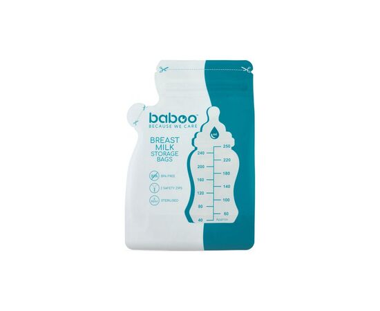Пакет для хранения грудного молока Baboo 25 шт х 250 мл (90590), изображение 2 Пакет для хранения грудного молока Baboo 25 шт х 250 мл (90590), изображение 2