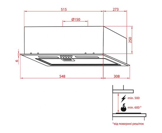 Вытяжка кухонная Weilor PBS 52300 GLASS WH 1000 LED Strip, изображение 11 Вытяжка кухонная Weilor PBS 52300 GLASS WH 1000 LED Strip, изображение 11